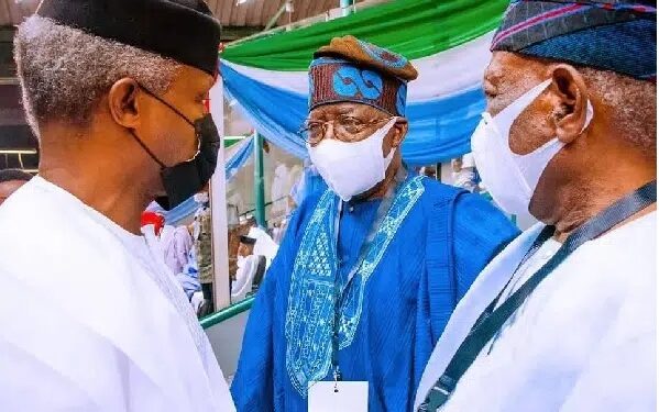 APC Ticket: Tinubu, Osinbajo ‘Rub Shoulders’ At Convention Amid 2023 Presidential Tussle