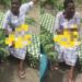 Drama As Woman Sits On Coffin To Prevent A Corpse From Being Buried Near Her House (Video)