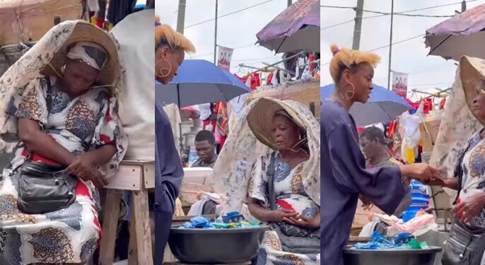 Kindhearted Lady Gives Tired Market Woman N10k, Tells Her To Go Home And Rest (Video)