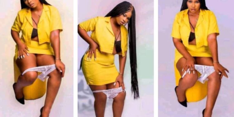 Wahala Off P*nt – Nigerians React To Viral Photoshoot Of Lady Who Posed In Her Panties (Photos)