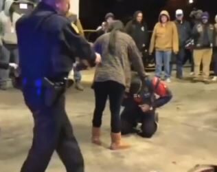 Lady Sheds Tears Of Joy After Police Helped Her Boyfriend Propose to Her In Public (Video)
