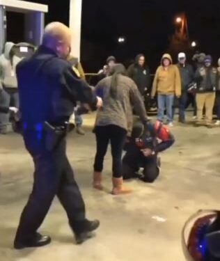 Lady Sheds Tears Of Joy After Police Helped Her Boyfriend Propose to Her In Public (Video)
