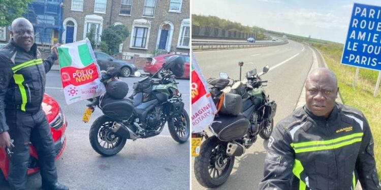“I Was Hearing Voices” – Man Riding Motorbike From London To Nigeria Shares Ordeal In Sahara Desert