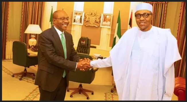 “Let Nigerians Have Heart Attack, I’m Having Fun” – CBN, Emefiele Says After Meeting With Buhari