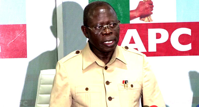 Oshiomhole Dismisses Rumours Of Presidential Declaration