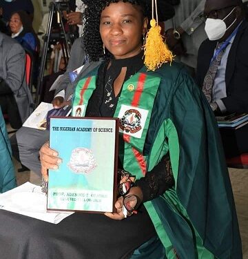 Adenike Temidayo Oladiji Becomes First Woman to Become Vice Chancellor of FUTA (Photo)