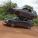 See Shocking Video Of A Car Carrying Another Car On Nigerian Road