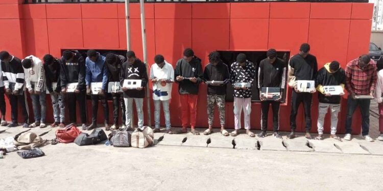EFCC Storms ‘Yahoo Yahoo’ Academy In Abuja, Owner And 16 Students Arrested (Photos)
