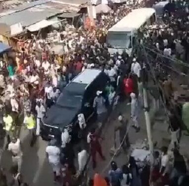 Mammoth Crowd As Tinubu Storms Lagos In Style Following APC Presidential Ticket Victory (Videos)