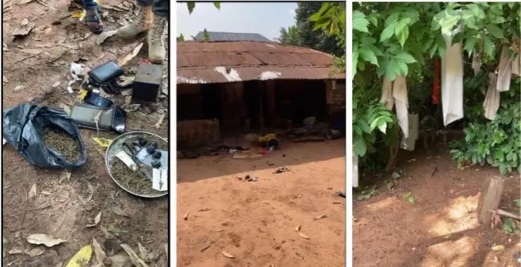 Soldiers Destroy Kidnappers Den and Hideout in Anambra (Video)