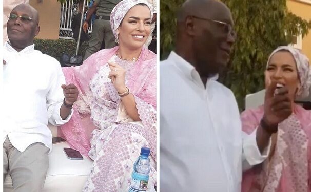 Atiku Abubakar Pictured With His Moroccan Wife, Celebrating After Winning Primary Election (Photos & Video)