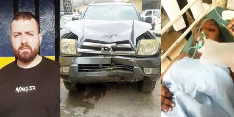 So Sad: Nigerian Lady Who Was Hit By Lebanese Man Driving Against Traffic In Lagos Has Died (Photos)