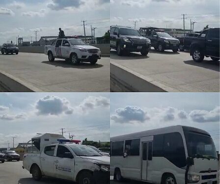 Man Blasts Tinubu’s Long Convoy, Accuses Security Agents of Blocking Road For Three Hours In Lagos (Video)