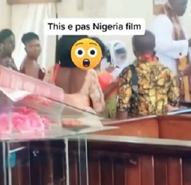 Man Escapes Being Mobbed After His Wife’s Family Members Stormed A Church Where He Was Marrying A New Wife To Show Proof Of Him Being Married (Video)