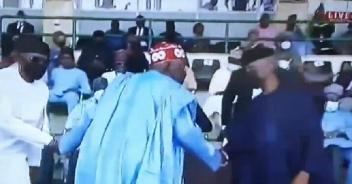See Drama That Ensued Between VP Yemi Osinbajo And Bola Tinubu At the APC Presidential Primary (VIDEO)