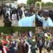 Daura Residents Storm The Street To Greet President Buhari As He Treks Back Home After Praying At The Eid Ground (Video)