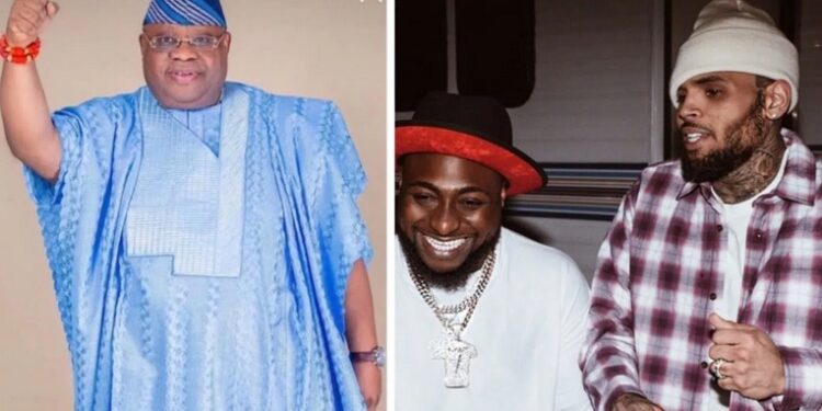 Nigerians React As American Singer, Chris Brown Congratulates Davido’s Uncle (Photo & Comments)