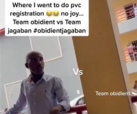 Drama As Peter Obi And Tinubu Supporters Clash At PVC Registration Centre (Video)