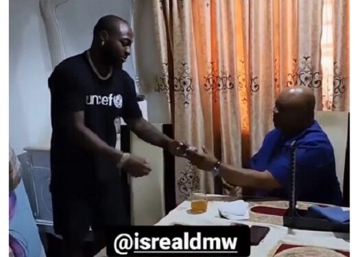 Singer, Davido Gifts Uncle, Sen. Ademola Adeleke, His “N90m” Rolex Watch (Video)