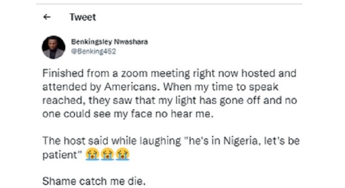 Nigerian Man Narrates Experience During Zoom Call With Americans That Left Him Ashamed