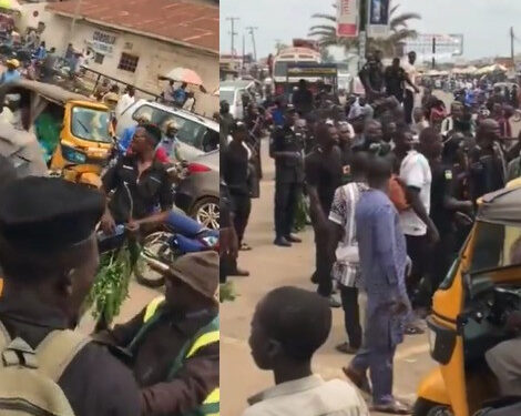 Police Officers Stage Protest Over Unpaid Salaries In Kwara, Command Reacts (Video)