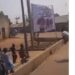 Kids Chant ‘Bamayi’ (We Don’t Want) As They Destroy, Burn Billboard With Buhari And El-Rufai’s Photo In It (Video)