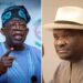 Nigerians React As Wike Meets Tinubu In France