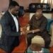 Accord Party Presidential Candidate Kneels Before Obasanjo For Prayers (Photo)