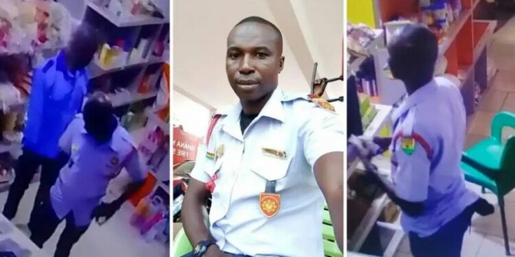 Fire Service Official Dismissed After Being Caught On CCTV Footage Stealing From A Store In His Uniform (Video)