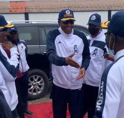 President Buhari Steps Out In Sporty Outfit For The 12th Nigerian Navy Games In Lagos (Video)
