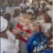 Benin Big Girls Storm Church With Money Cakes And Boxes Filled With Money To Surprise Their ‘Spiritual Mother’ (Video)