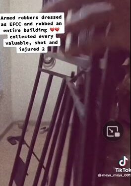 Armed Robbers Allegedly Dressed As EFCC Operatives Rob An Entire Building (Video)