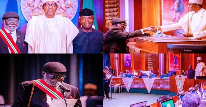 Buhari Swears Ariwoola In As Substantive CJN