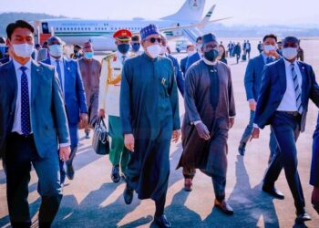 President Buhari Arrives South Korea For Bio Summit (Photos)