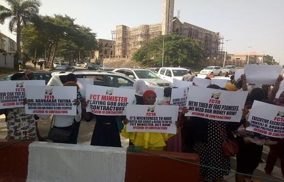 COVID-19 Contractors Protest Nonpayment In Abuja