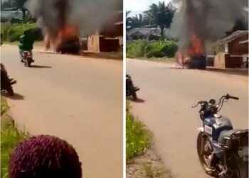 Gunmen Kidnap Man, Set His Car On Fire In Imo (Video)
