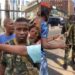 Solider Caught on Camera Punching a Lady in Lagos Hotel Over Food (Video)