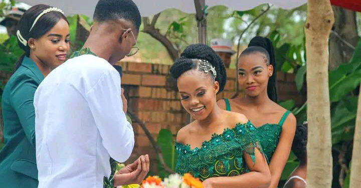 Man Shares Interesting Caption As He Posts Photos Of A Bride, Her Bridesmaid And Groom During Wedding Ceremony (Pics)