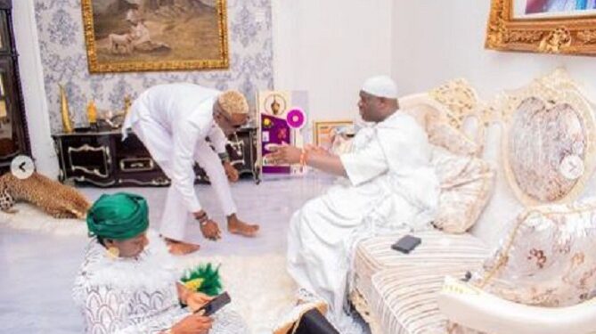 BBNaija Star, Hermes Visits Ooni Of Ife, Shares Photos