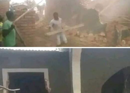 Man Demolishes Houses He Built For His Wife And Her Mother After She Dumped Him For Another Man (Video)