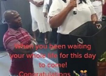 Lady Break Down In Tears As Man Proposes To Her In Church During Offering (Video)