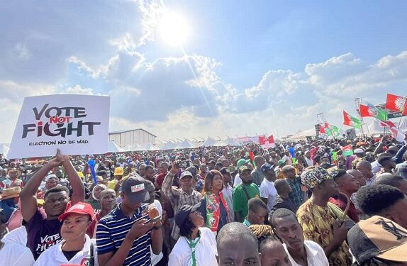 Thousands Of Supporters Attend Peter Obi’s Rally In Ibadan (Photos/Video)