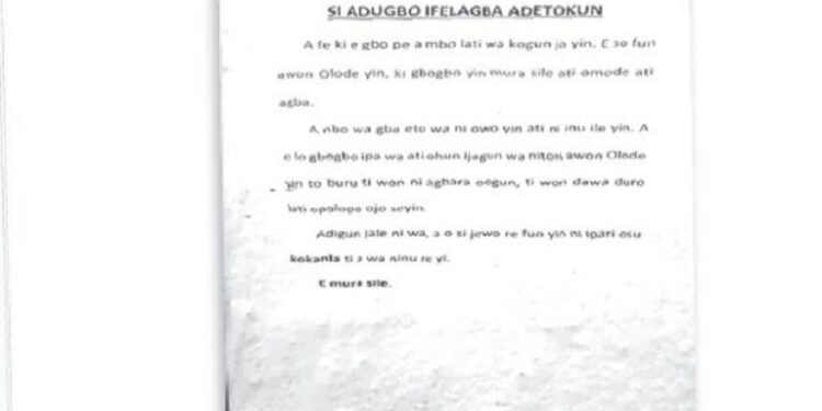 Oyo Community Enters Panic Mode As Robbers Dispatch Threat Letter