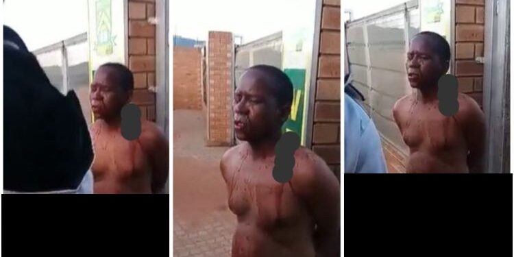 Secondary School Principal Disgraced By Mob After Being Caught Pants Down With Student (Photo)