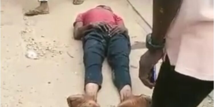 Man Electrocuted While Destroying Campaign Billboard In Ibadan (Video)