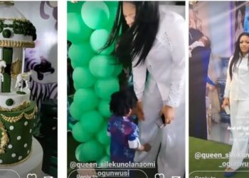 See Lovely Photos Of Ooni Son’s Lavish Birthday As His Estranged Wife, Naomi Stuns In White Outfit (Pictures)