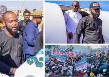 Seyi Tinubu Stirs Reactions As He Storms Kano With Private Jet, Leads APC Rally (Comments)