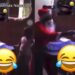 “Sapa Don Reach Santa” – Nigerians React As Father Christmas Is Spotted Sharing Purewater To Children (Video)