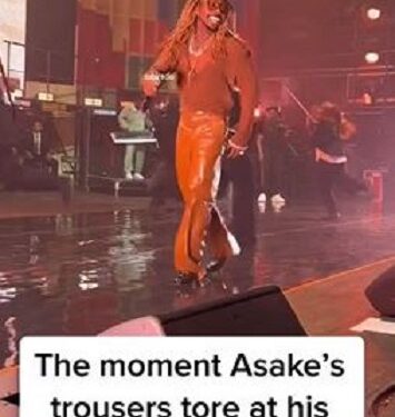 The Moment Asake’s Trouser Tore While Performing At His London Show (Video)