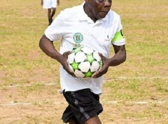 Obasanjo Stuns Crowd, Captains Football Team At BBHS Anniversary Match In Abeokuta (Photos and Video)